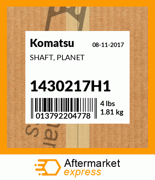 Spare part 1430217H1 + SHAFT, PLANET