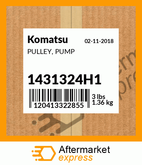 Spare part 1431324H1 + PULLEY, PUMP