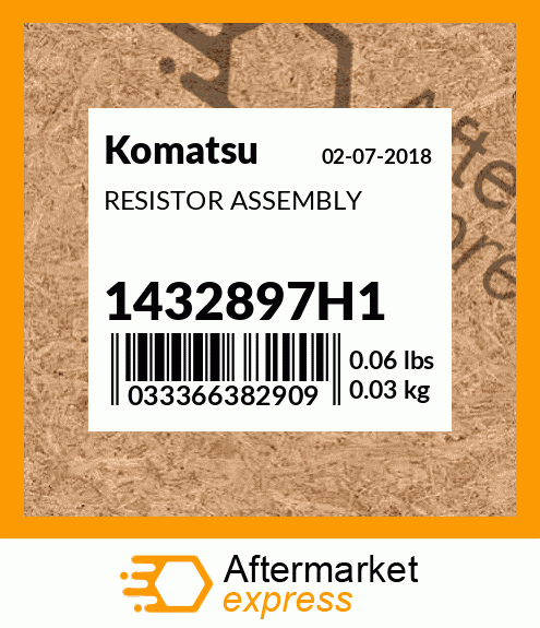 Spare part 1432897H1 + RESISTOR ASSEMBLY