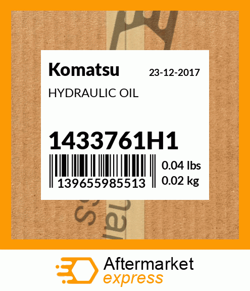 Spare part 1433761H1 + HYDRAULIC OIL