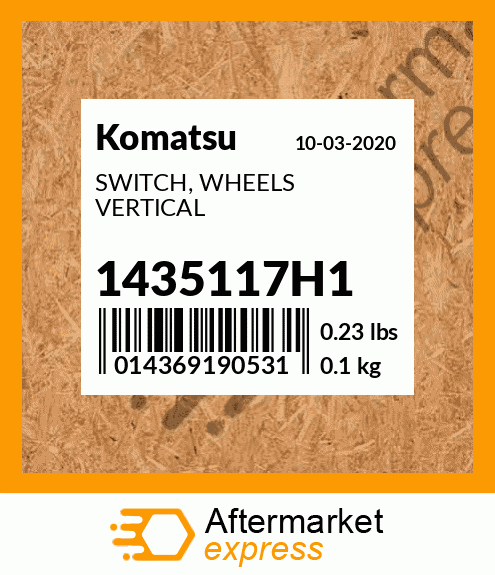 Spare part 1435117H1 + SWITCH, WHEELS VERTICAL