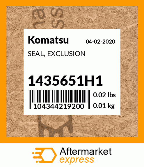 Spare part 1435651H1 + SEAL, EXCLUSION