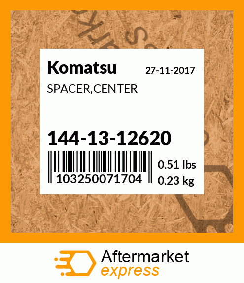 Spare part 144-13-12620 + SPACER,CENTER