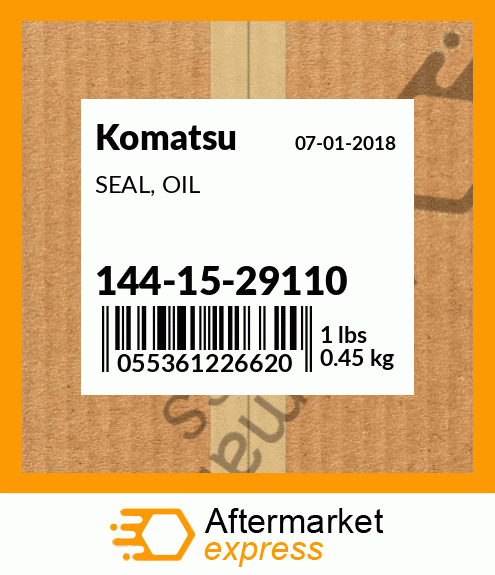 Spare part 144-15-29110 + SEAL, OIL