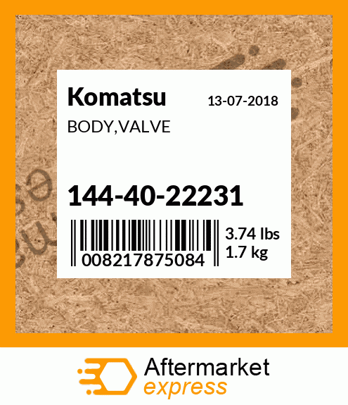 Spare part 1444022231 + BODY,VALVE