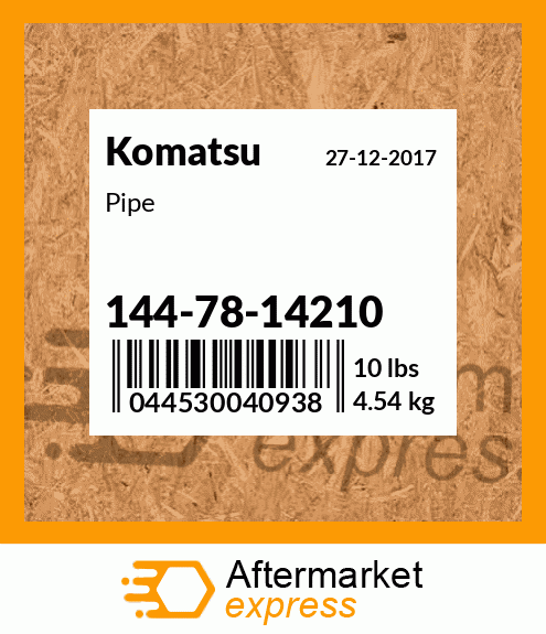 Spare part 144-78-14210 + Pipe