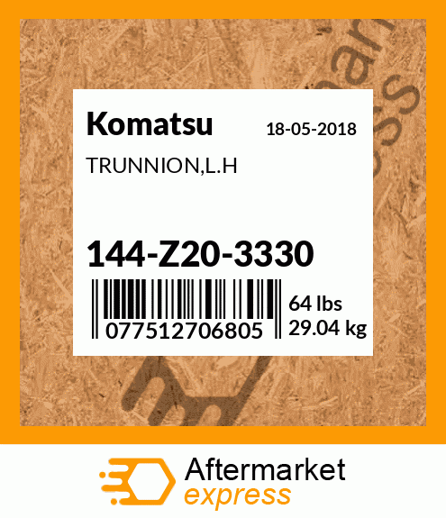 Spare part 144-Z20-3330 + TRUNNION,L.H