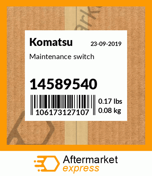 Spare part 14589540 + Maintenance switch