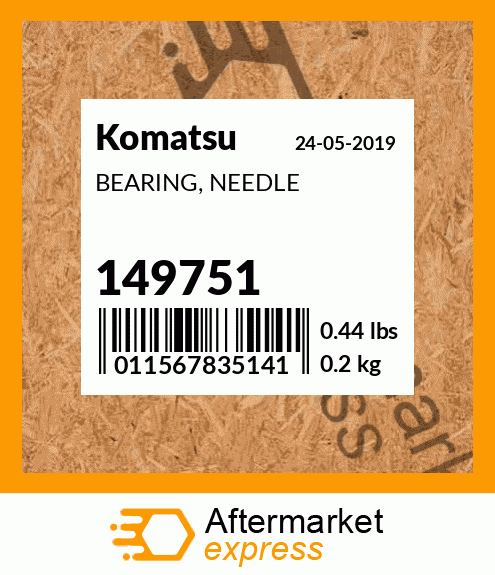 Spare part 149751 + BEARING, NEEDLE