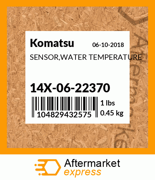 Spare part 14X0622370 + SENSOR,WATER TEMPERATURE