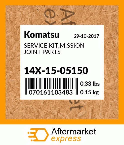 Spare part 14X-15-05150 + SERVICE KIT,MISSION JOINT PARTS