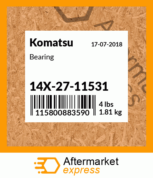 Spare part 14X-27-11531 + Bearing