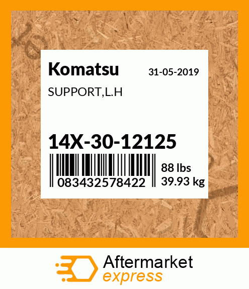 Spare part 14X-30-12125 + SUPPORT,L.H