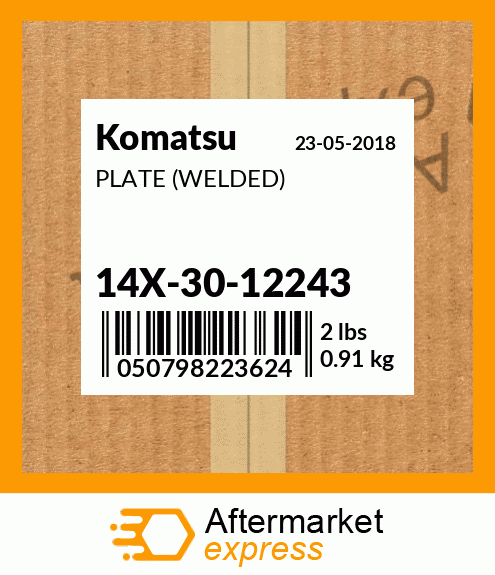 Spare part 14X-30-12243 + PLATE (WELDED)