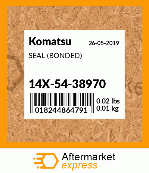 Spare part 14X-54-38970 + SEAL (BONDED)