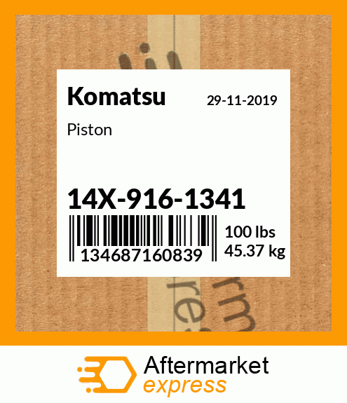 Spare part 14X-916-1341 + Piston