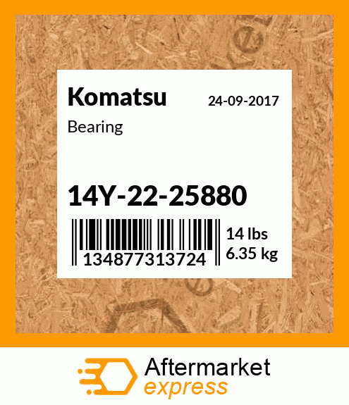 Spare part 14Y-22-25880 + Bearing