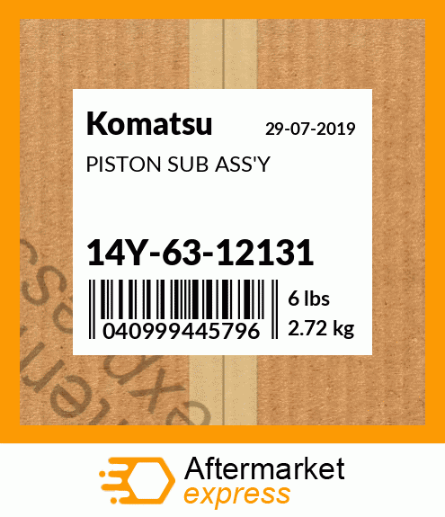 Spare part 14Y-63-12131 + PISTON SUB ASS'Y