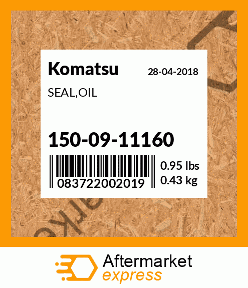 Spare part 150-09-11160 + SEAL,OIL