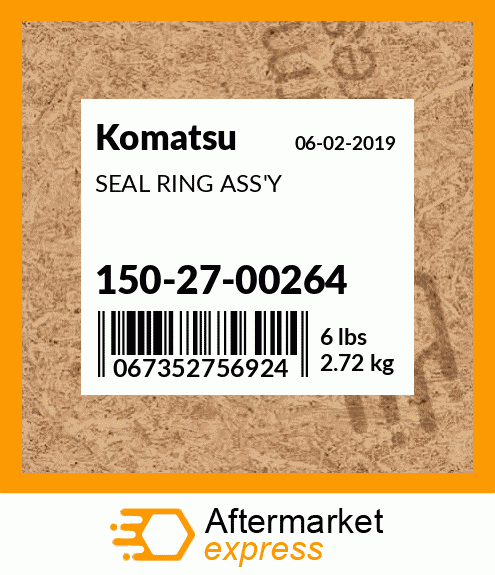 Spare part 150-27-00264 + SEAL RING ASS'Y