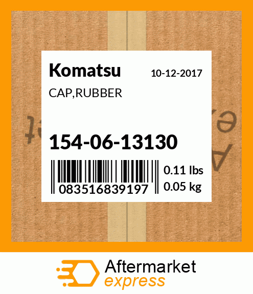 Spare part 154-06-13130 + CAP,RUBBER