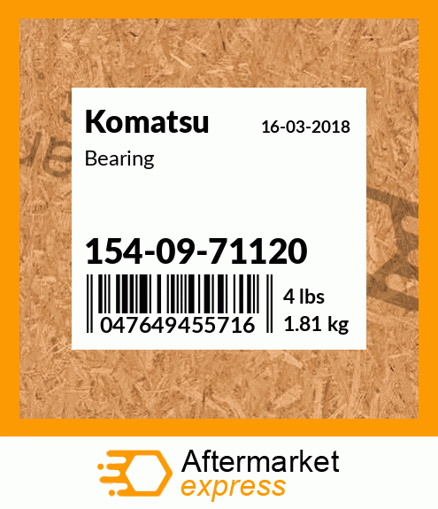 Spare part 154-09-71120 + Bearing