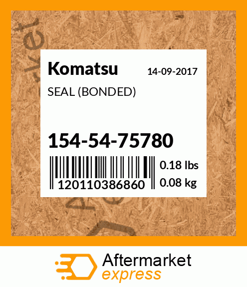 Spare part 154-54-75780 + SEAL (BONDED)