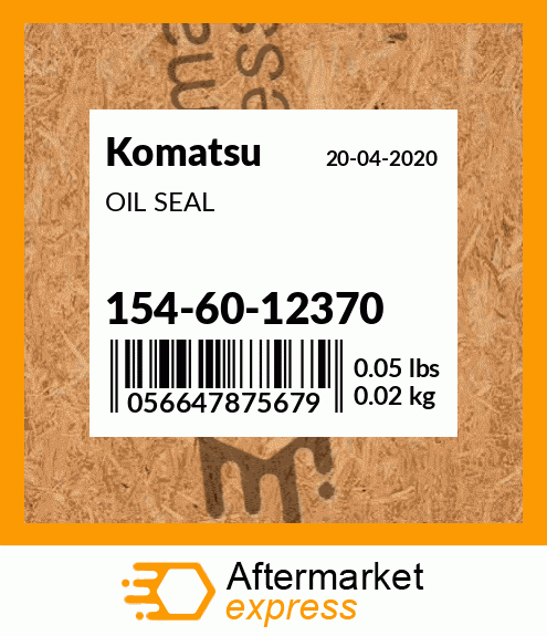 Spare part 154-60-12370 + OIL SEAL