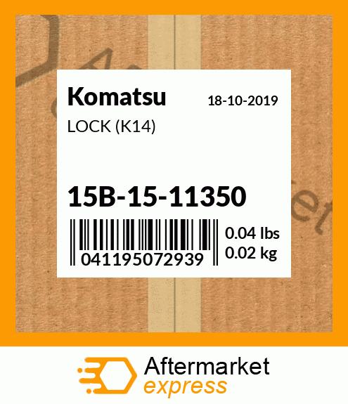 Spare part 15B-15-11350 + LOCK (K14)