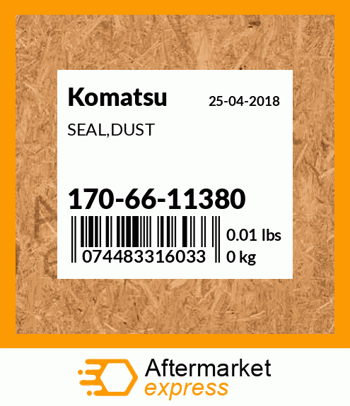 Spare part 170-66-11380 + SEAL,DUST