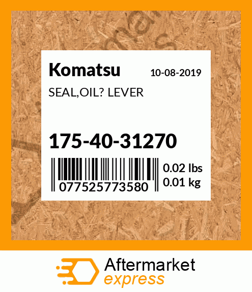 Spare part 1754031270 + SEAL,OIL? LEVER