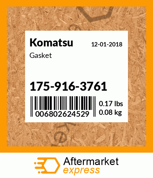 Spare part 175-916-3761 + Gasket