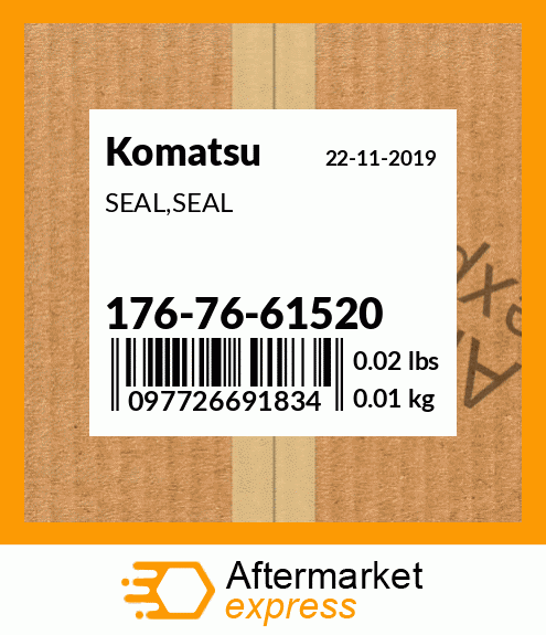 Spare part 176-76-61520 + SEAL,SEAL