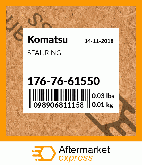 Spare part 176-76-61550 + SEAL,RING