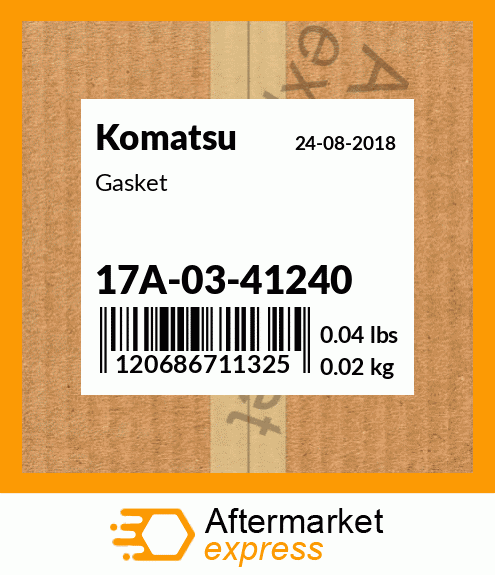 Spare part 17A-03-41240 + Gasket