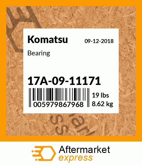 Spare part 17A-09-11171 + Bearing