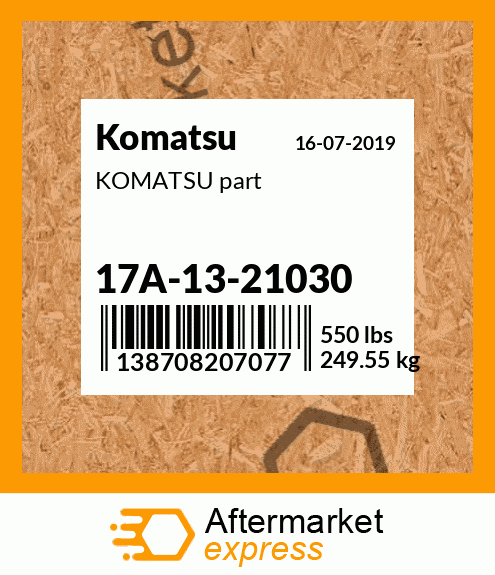 KOMATSU part 17A-13-21030