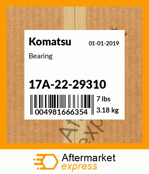 Spare part 17A-22-29310 + Bearing