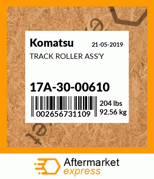 Spare part 17A-30-00610 + TRACK ROLLER ASS'Y