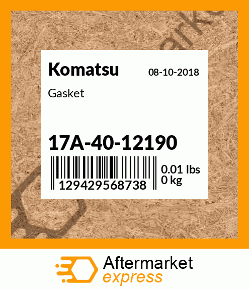 Spare part 17A-40-12190 + Gasket