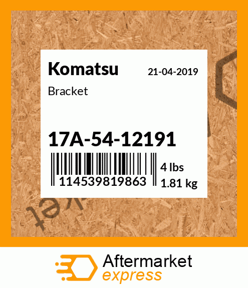 Spare part 17A-54-12191 + Bracket