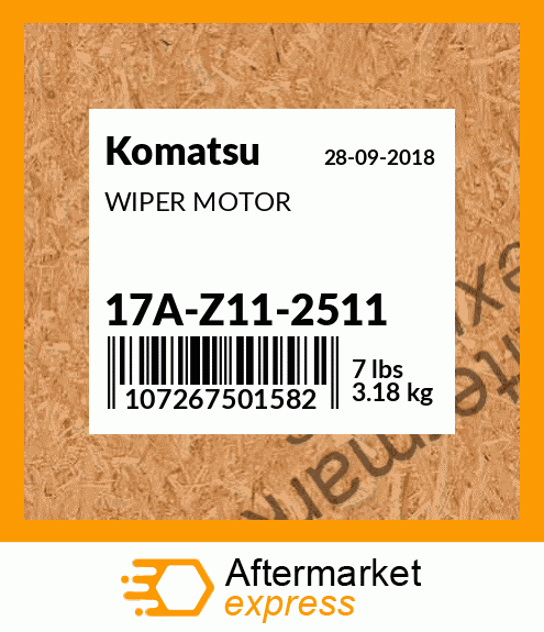 Spare part 17A-Z11-2511 + WIPER MOTOR