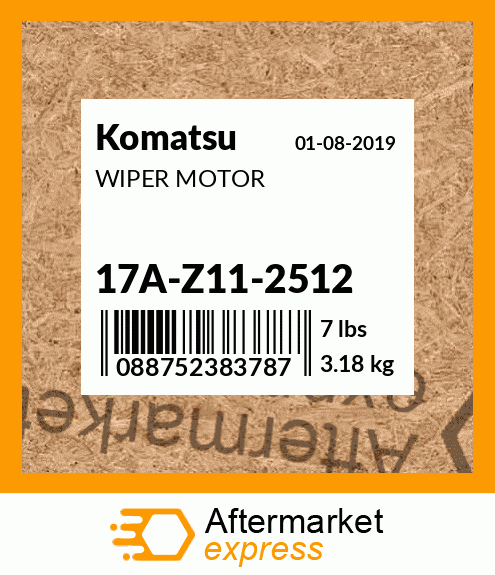 Spare part 17A-Z11-2512 + WIPER MOTOR