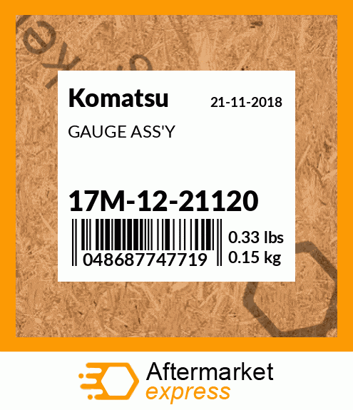 Spare part 17M1221120 + GAUGE ASS'Y