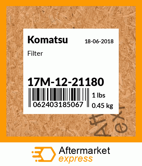 Spare part 17M-12-21180 + Filter