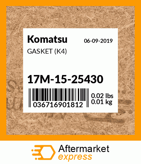 Spare part 17M-15-25430 + GASKET (K4)