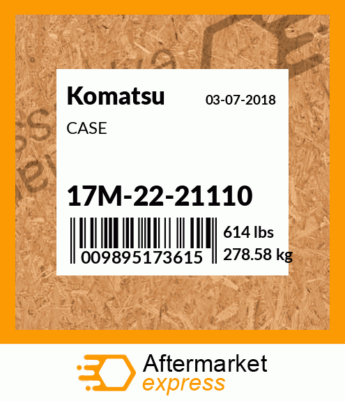 Spare part 17M-22-21110 + CASE