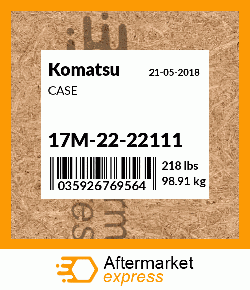 Spare part 17M-22-22111 + CASE