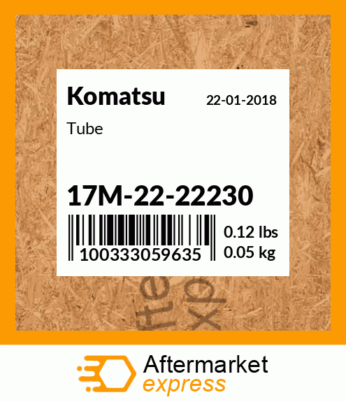 Spare part 17M-22-22230 + Tube