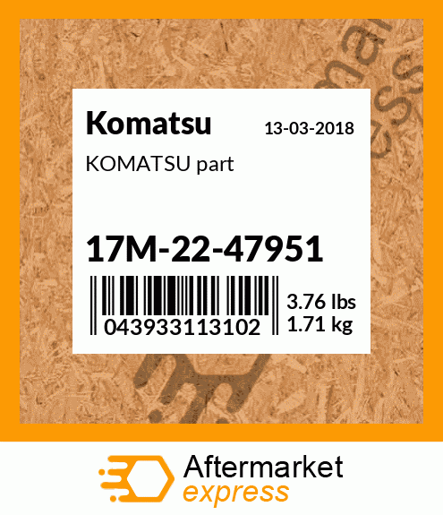 KOMATSU part